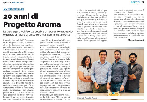 taglio della torta per i 20 anni di Progetto Aroma