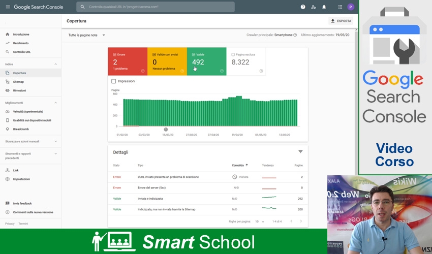 Google Search Console - il terzo video-corso della Progetto Aroma Smart School