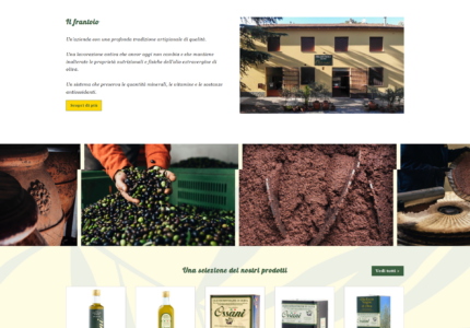 Pagina Home di Frantoio Olive Ossani - Sito realizzato da Progetto Aroma
