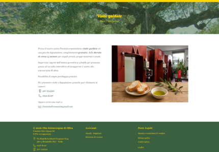 Pagina di Frantoio Olive Ossani - Sito realizzato da Progetto Aroma